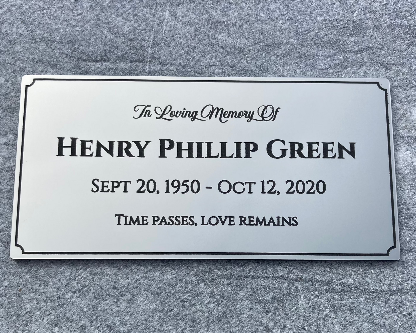 Classic Design Memorial Plaque