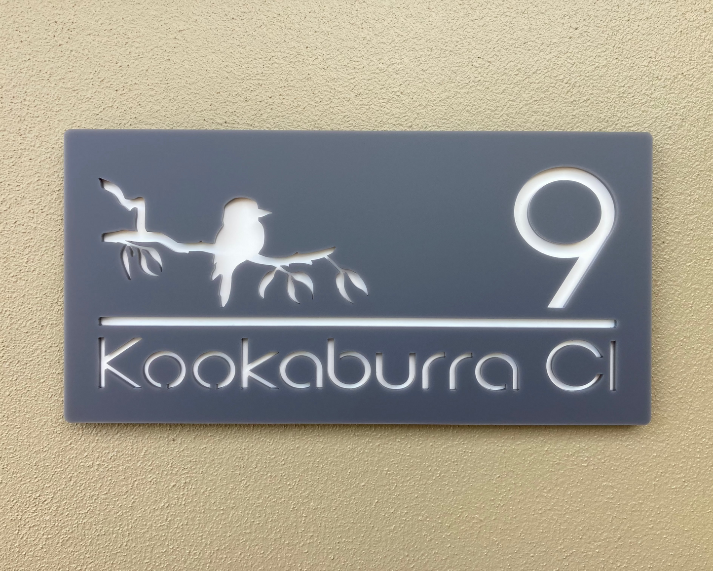 Custom Address Sign with Kookaburra