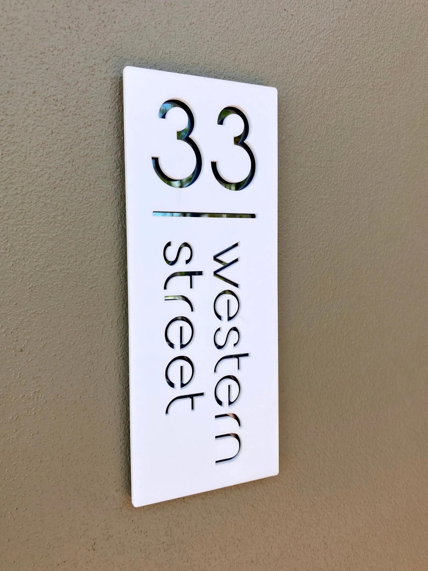 Custom Address Sign Vertical Design