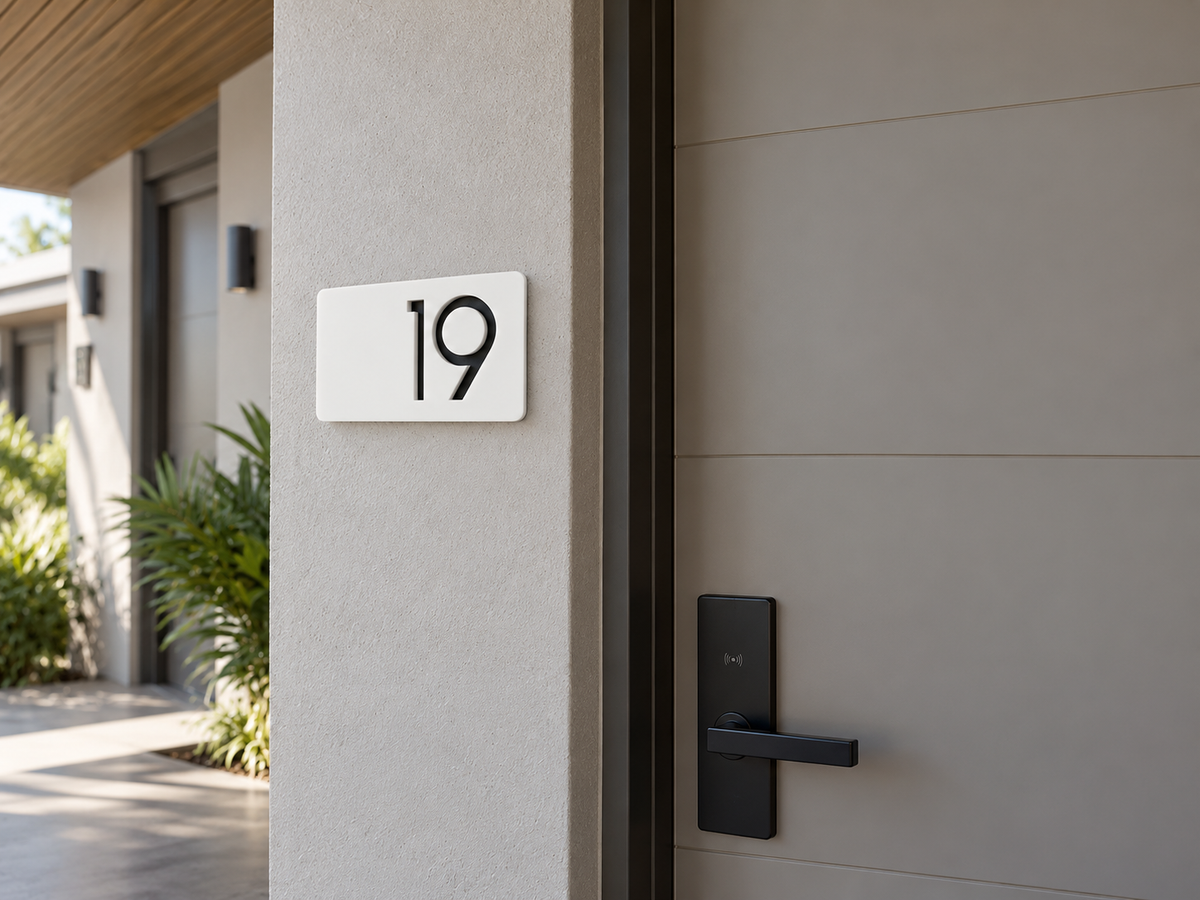 Modern Acrylic Letterbox Number