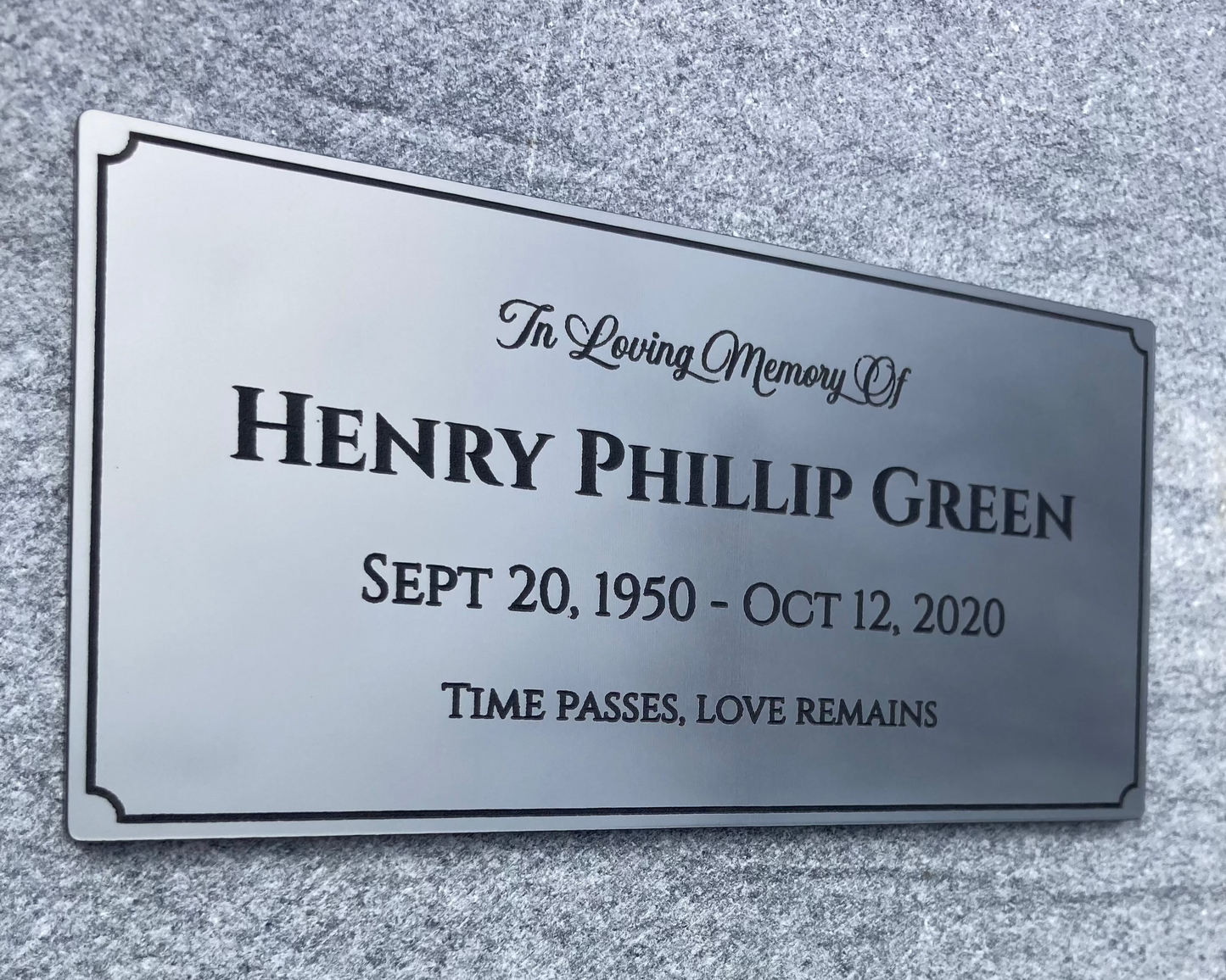 Classic Design Memorial Plaque