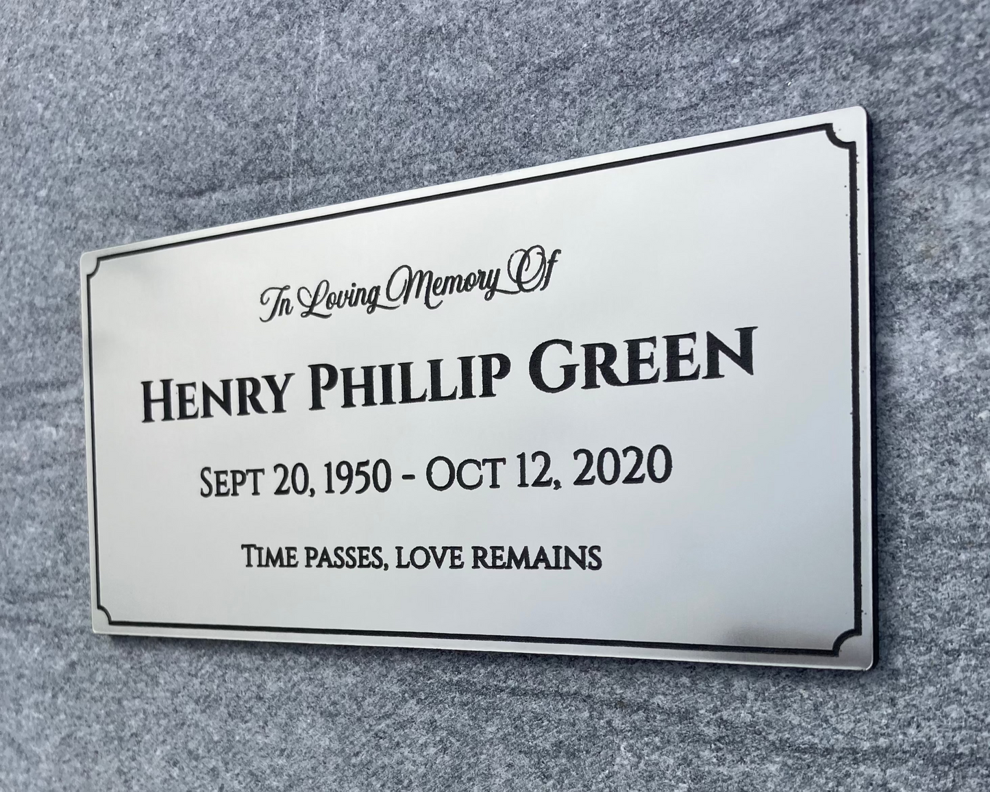 Classic Design Memorial Plaque