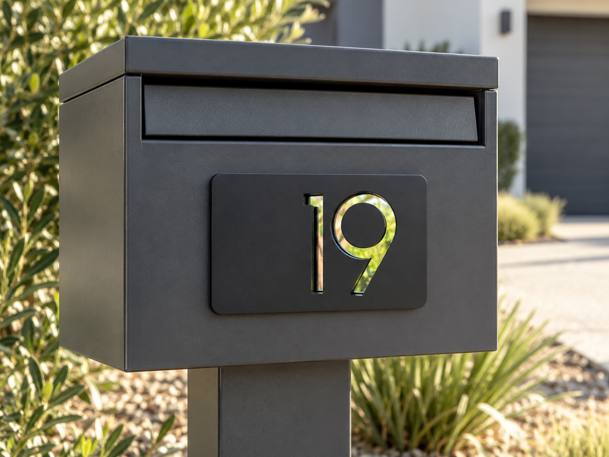 Modern Acrylic Letterbox Number