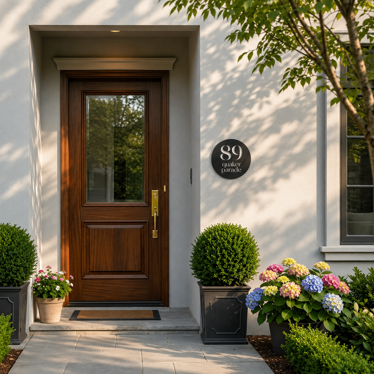 Round House Number Address Sign