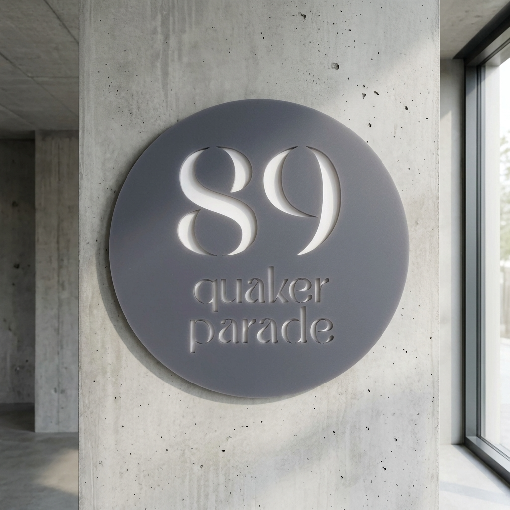 Round House Number Address Sign