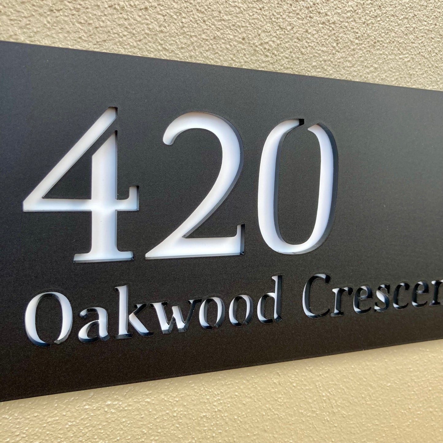 Custom Address Sign with Serif Font