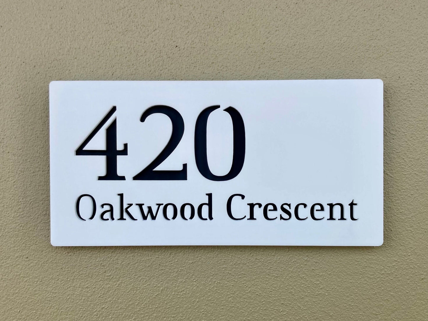 Custom Address Sign with Serif Font