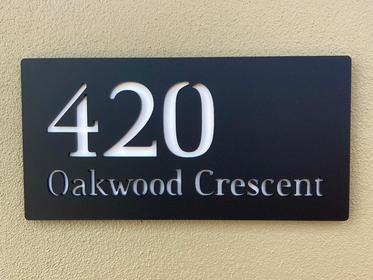 Custom Address Sign with Serif Font