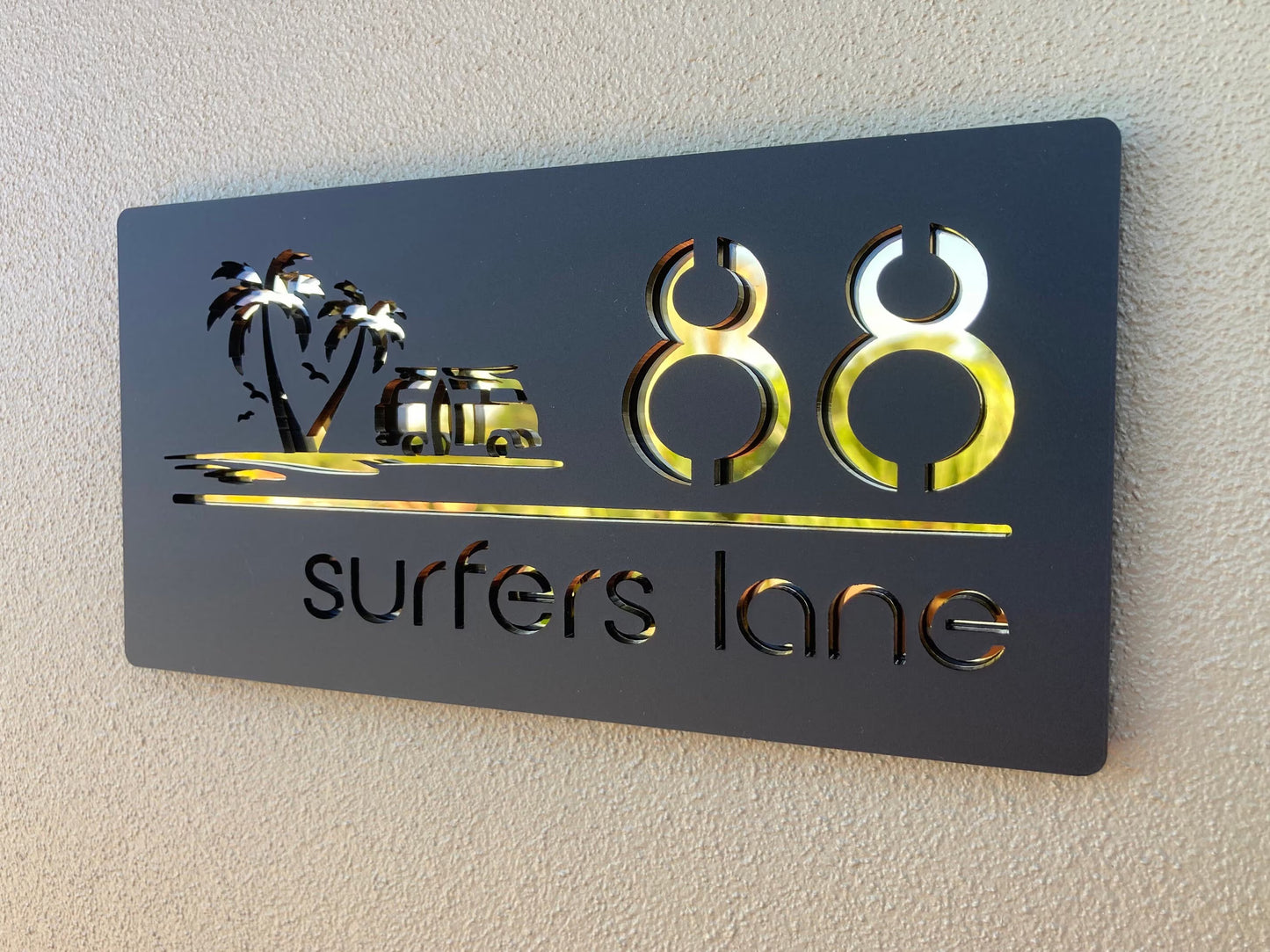 Custom Address Sign with Kombi