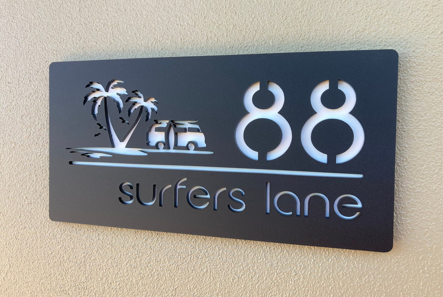 Custom Address Sign with Kombi