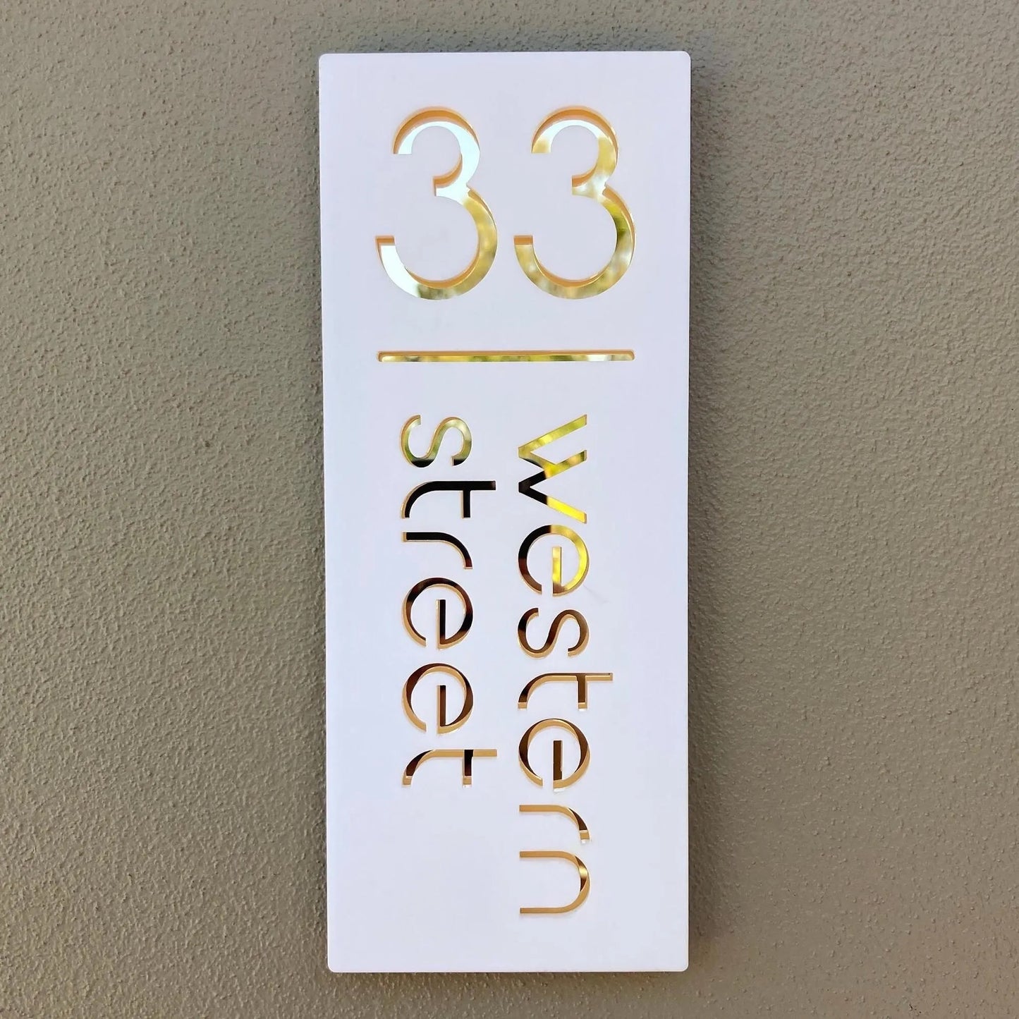 Custom Address Sign Vertical Design