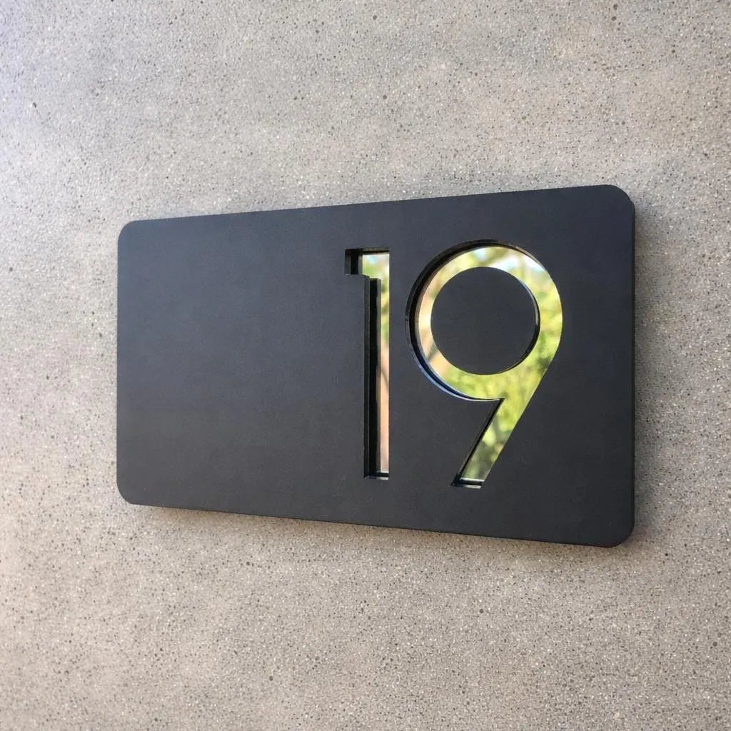 Modern Acrylic Letterbox Number