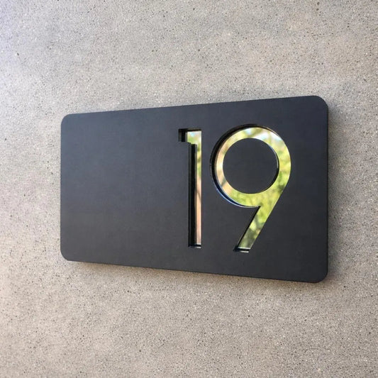 Modern Acrylic Letterbox Number